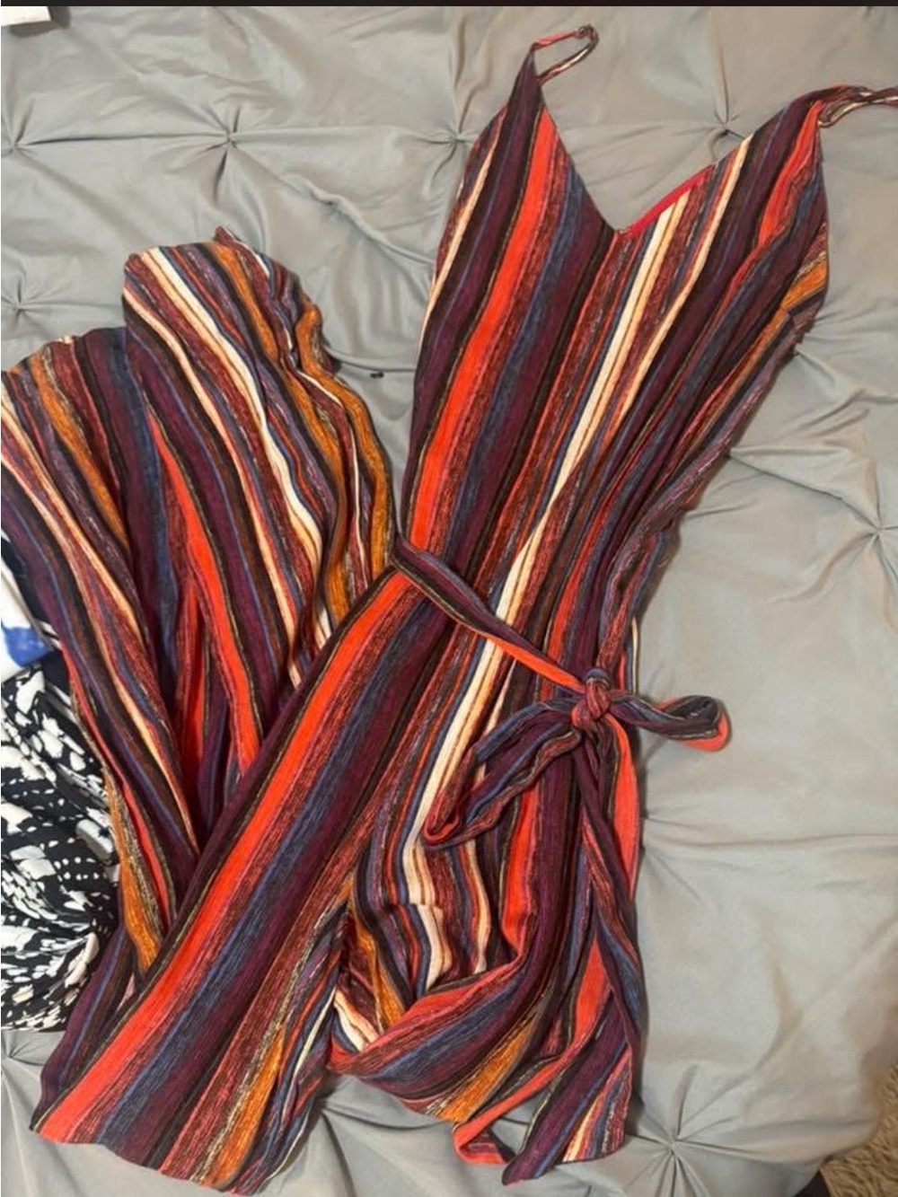 Sugarlips Multicolor Striped Jumpsuit in Red, Orange, Blue
